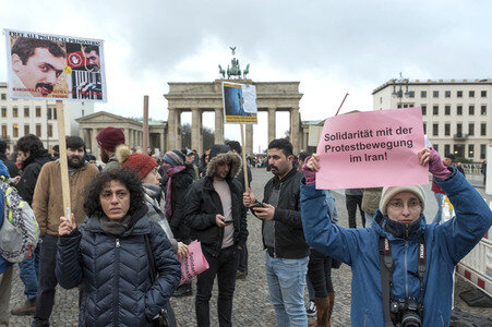 Proteste gegen die iranische Regierung in Berlin
