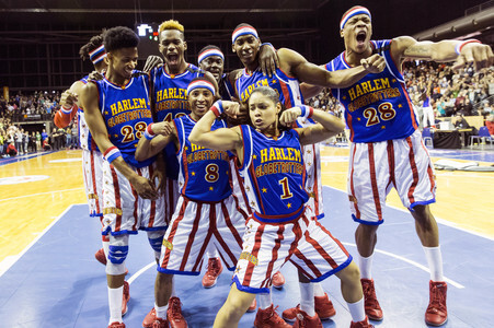 Basketballspiel Harlem Globetrotters vs. World All Stars in Berlin