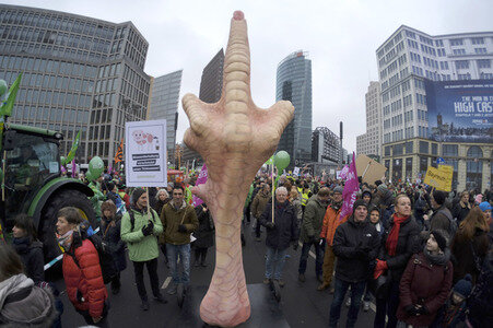 Demonstration 'Wir haben es Satt!' in Berlin