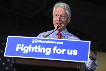 Wahlkampfrede von Bill Clinton in Edison