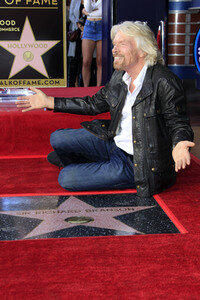Richard Branson  erhält einen Stern auf dem Hollywood Walk of Fame in Los Angeles