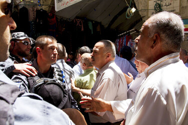 Absperrungen am Tempelberg, Jerusalem