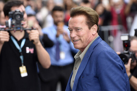 Ankunft von Arnold Schwarzenegger auf dem San Sebastian Film Festival 2017