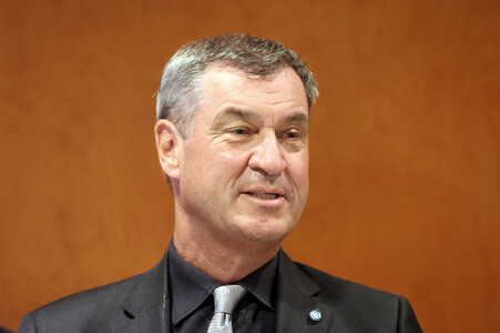 Sven Schulze und Markus Söder beim Landtagswahlkampf in Sachsen-Anhalt in Wernigerode