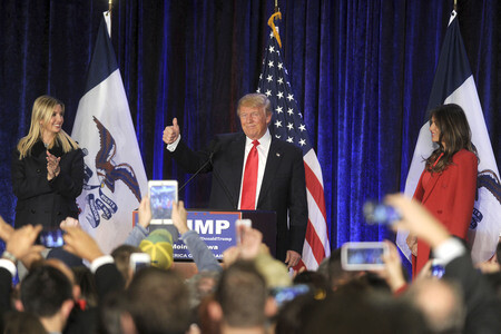 'Donald J. Trump for President Caucus Watch Party' in West Des Moines