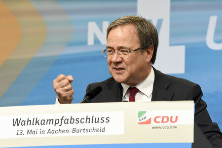 Abschlussveranstaltung der CDU im NRW Wahlkampf in Aachen