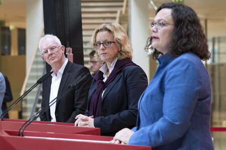 Pressekonferenz der SPD in Berlin