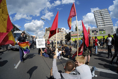 Protest gegen Nazi-Aufmarsch in Berlin