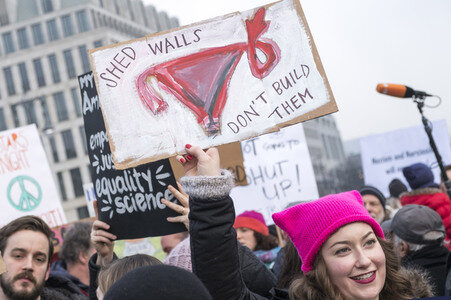 Protest gegen Trump-Politik in Berlin