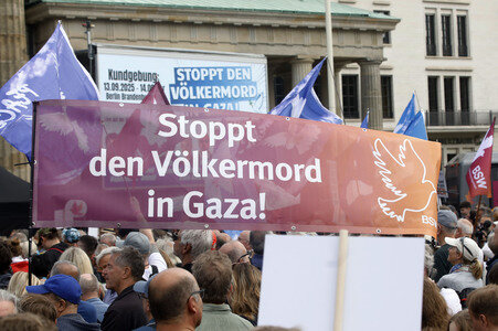Kundgebung für Frieden im Gazastreifen in Berlin