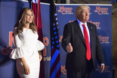 Enthüllung der Wachsfigur von Melania Trump im Madrid Wax Museum