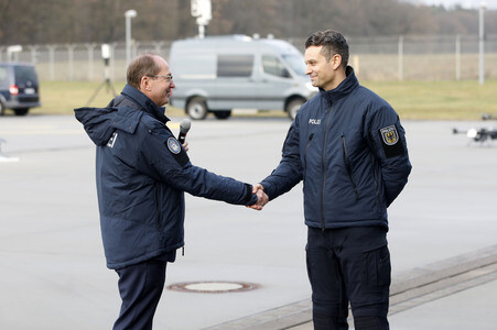 Indienststellung der Drohnenabwehreinheit der Bundespolizei in Ahrensfelde