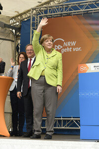 Abschlussveranstaltung der CDU im NRW Wahlkampf in Aachen