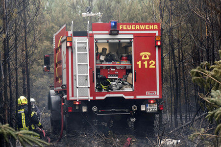 Waldbrandbekämpfung bei Treuenbrietzen