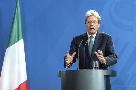 Pressekonferenz mit Angla Merkel und Paolo Gentiloni in Berlin