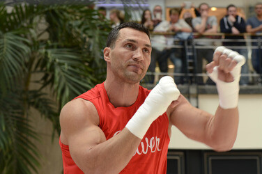 Wladimir Klitschko trainiert im Einkaufszentrum, Oberhausen