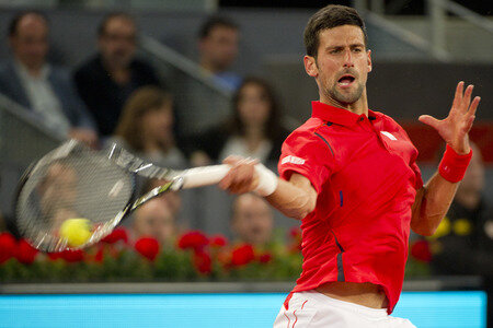 Tennis Match Novak Djokovic vs Milos Raonic in Madrid