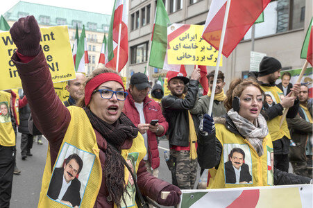 Proteste gegen die iranische Regierung in Berlin