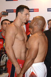 Wiegen zum Kampf Klitschko vs. Leapi, Mülheim an der Ruhr