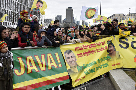 Kurden-Demonstration in Frankfurt