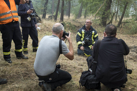 Waldbrandbekämpfung bei Treuenbrietzen