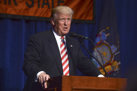 Wahlkampfrede von Donald Trump in New York