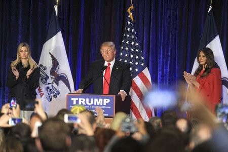'Donald J. Trump for President Caucus Watch Party' in West Des Moines