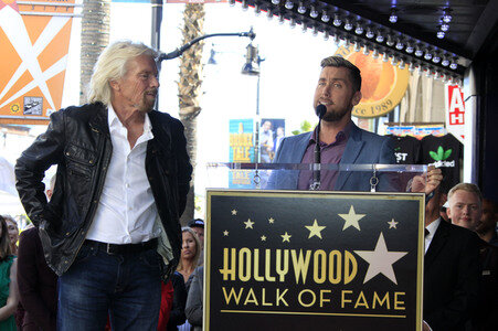 Richard Branson  erhält einen Stern auf dem Hollywood Walk of Fame in Los Angeles