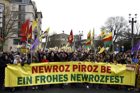 Kurden-Demonstration in Frankfurt