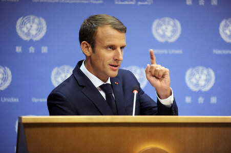UN-Pressekonferenz  mit Emmanuel Macron in New York