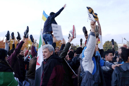 Demo gegen Putin in Berlin