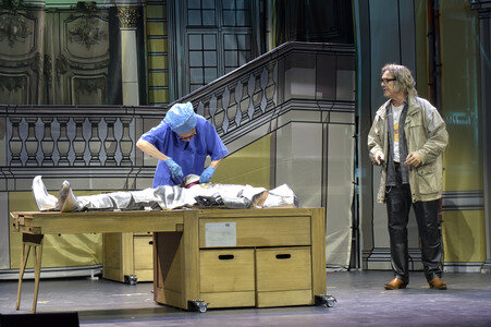 Theaterprobe 'Miss Merkel - Mord in der Uckermark' in Berlin