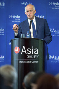 Giorgos A. Papandreou hält eine Rede über den Brexit in Hongkong