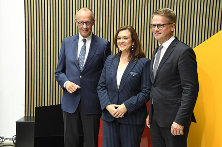 Pressekonferenz mit Friedrich Merz in Berlin