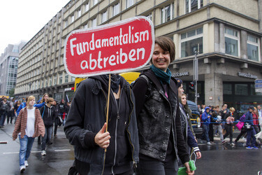 Gegendemonstration zum 'Marsch für das Leben', Berlin