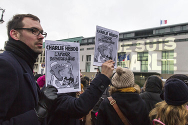 Mahnwache für die Pariser Terroropfer, Berlin