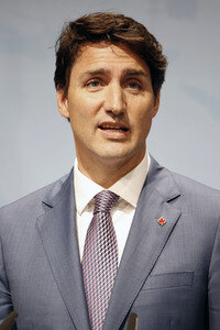 G20 Pressekonferenz von Justin Trudeau in Hamburg