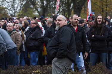 Neonazi-Demo gegen Flüchtlinge, Berlin