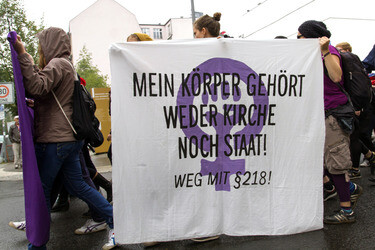 Gegendemonstration zum 'Marsch für das Leben', Berlin