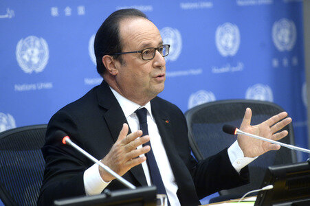 Pressekonferenz von Francois Hollande in New York
