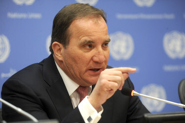 Stefan Löfven Pressekonferenz, New York
