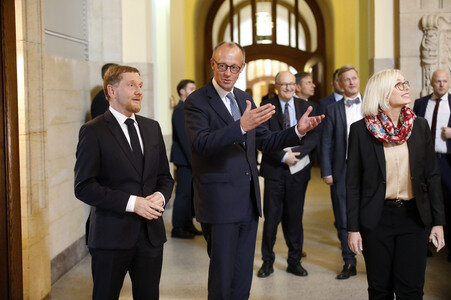 Antrittsbesuch von Bundeskanzler Friedrich Merz im Freistaat Sachsen in Dresden