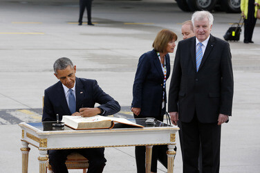 Ankunft von Präsident Barack Obama in München