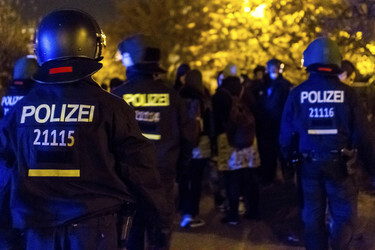 Gegendemo in Marzahn, Berlin