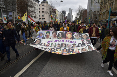 Kurden-Demonstration in Frankfurt