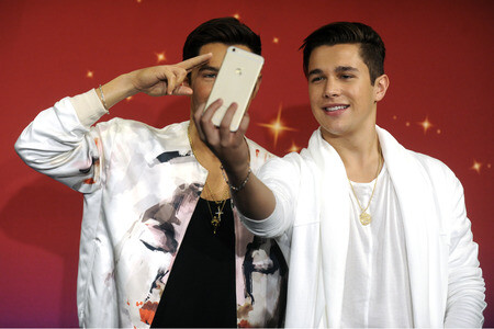 Präsentation der Austin Mahone Wachsfigur in New York