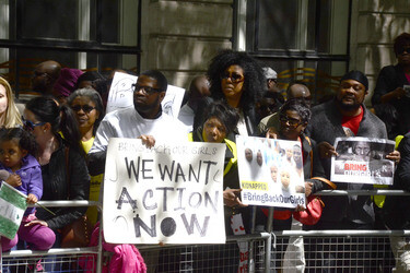Protest gegen die Entführung von über 200 nigerianischen Mädchen, London