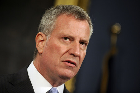 Bill de Blasio Pressekonferenz  in New York
