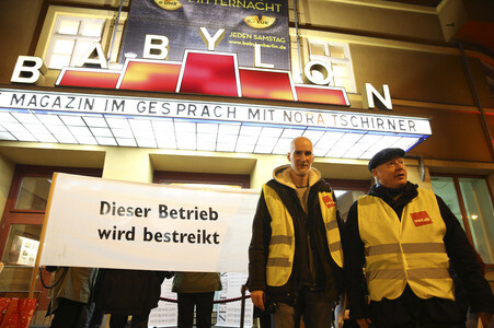 Streik im Kino Babylon Berlin