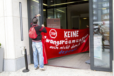 'Zwangsräumung stoppen' Aktion, Berlin